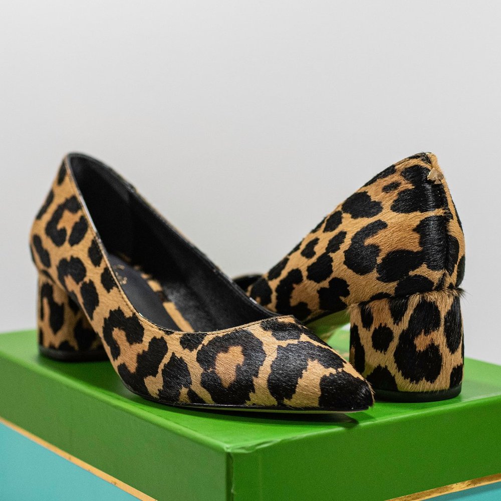 Kate Spade NY Madlyne Sheep Fur Mid-Heel Pumps Size 8.5